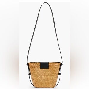 All Saints Tan and Black Crossbody Bag